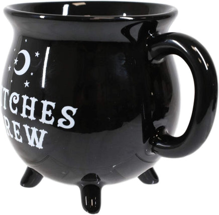 Witches Brew Black Cauldron Coffee Mug Cup With Moon & Stars Kings Warehouse