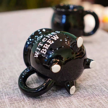 Witches Brew Black Cauldron Coffee Mug Cup With Moon & Stars Kings Warehouse