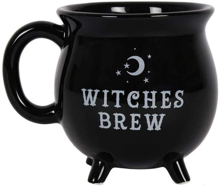 Witches Brew Black Cauldron Coffee Mug Cup With Moon & Stars Kings Warehouse