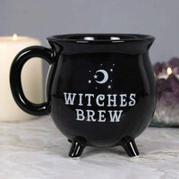 Witches Brew Black Cauldron Coffee Mug Cup With Moon & Stars Kings Warehouse 