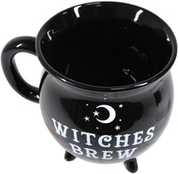 Witches Brew Black Cauldron Coffee Mug Cup With Moon & Stars Kings Warehouse