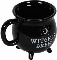 Witches Brew Black Cauldron Coffee Mug Cup With Moon & Stars Kings Warehouse