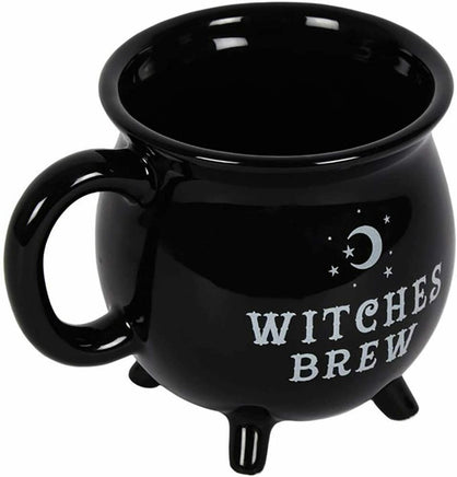 Witches Brew Black Cauldron Coffee Mug Cup With Moon & Stars Kings Warehouse