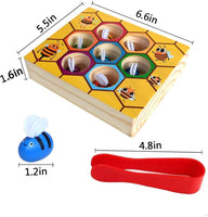 Wooden Bee Toddler Fine Motor Skill Toy - (Montessori Wooden Puzzle Early Learning Preschool Educational Kids) Kings Warehouse