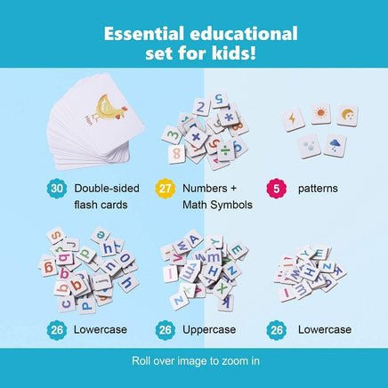 Wooden Magnetic Letters Numbers Alphabet Fridge Magnets Educational Toy Set Preschool Learning for 3 to 5 Years Kid Toddler Kings Warehouse