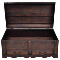 Wooden Treasure Chest Large Brown Kings Warehouse 