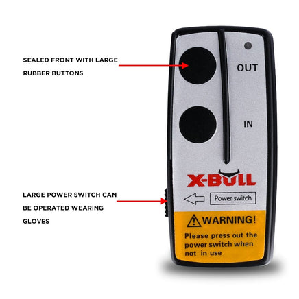 X-BULL 2x Wireless Winch Remote Control 12 Volt 150ft Handset Switch 4wd Kings Warehouse