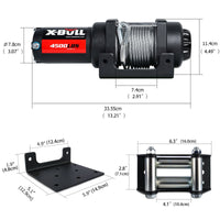 X-BULL Electric Winch 4500LBS/2041KG Steel Cable Wireless Remote Boat ATV 4WD Kings Warehouse