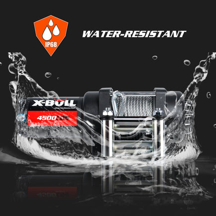 X-BULL Electric Winch 4500LBS/2041KG Steel Cable Wireless Remote Boat ATV 4WD Kings Warehouse