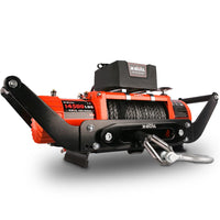 X-BULL Winch Cradle Mounting Plate Bracket Foldable Steel Bar Truck Trailer 4WD Universal For 9000 10000 12000 13000 14500LBS winch Kings Warehouse