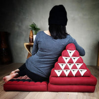 Yoga Thai relaxation Jumbo size cushions 3-Fold Zafu Meditation Cushion Set-100% Kapok Fibre XL JUMBO size KingsWarehouse 