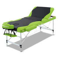 Zenses Massage Table 75cm 3 Fold Aluminium Beauty Bed Portable Therapy KingsWarehouse