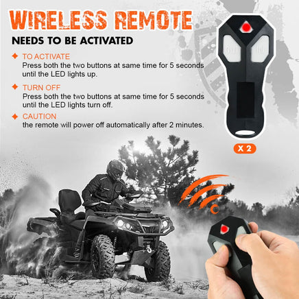 ZESUPER 12V Electric Winch 4500lb Synthetic Rope Boat Winch ATV Winch Trailer Winch 4WD Kings Warehouse