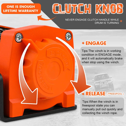 ZESUPER 12V Electric Winch 4500lb Synthetic Rope Boat Winch ATV Winch Trailer Winch 4WD Kings Warehouse