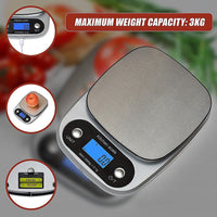 0.1g High Precision Kitchen Scale Rechargable Food Scale Digital 3KG Home & Garden Kings Warehouse 