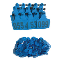 1-100 Cattle Number Ear Tags 7.5x10cm Set - XL Blue Cow Sheep Livestock Labels Home & Garden Kings Warehouse 