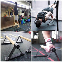1 Pair Parallettes Set Push-up Parallel Bar Stretch Double Rod Stand Fitness Kings Warehouse 
