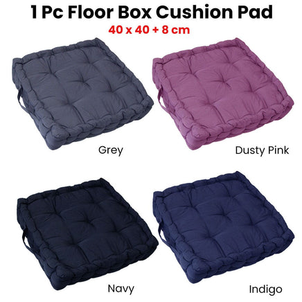 1 Pc Floor Box Cushion Pad 40 x 40+ 8 cm Dusty Pink Home & Garden Kings Warehouse 