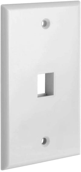 1 Port QuickPort outlet Wall Plate face plate, Single Gang White Kings Warehouse