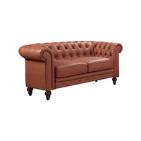 1 Seater 2 Seater 3 Seater Brown Sofa Lounge Set Button Tufted in Faux Leather Furniture Kings Warehouse 