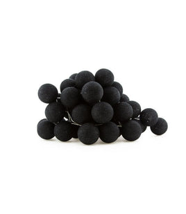 1 Set of 20 LED Black 5cm Cotton Ball Battery Powered String Lights Christmas Gift Home Wedding Party Bedroom Decoration Outdoor Indoor Table Centrepiece Kings Warehouse 