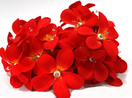 1 Set of 20 LED Deep Red Frangipani Flower Battery String Lights Christmas Gift Home Wedding Party Decoration Outdoor Table Garland Wreath Kings Warehouse 