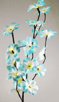 1 Set of 50cm H 20 LED Blue Frangipani Tree Branch Stem Fairy Light Wedding Event Party Function Table Vase Centrepiece Tropical Decoration Kings Warehouse 