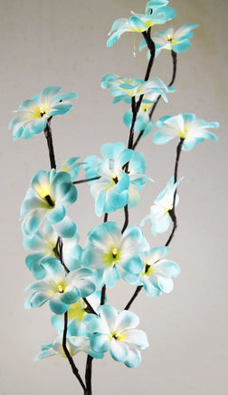 1 Set of 50cm H 20 LED Blue Frangipani Tree Branch Stem Fairy Light Wedding Event Party Function Table Vase Centrepiece Tropical Decoration Kings Warehouse 