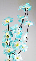 1 Set of 50cm H 20 LED Blue Frangipani Tree Branch Stem Fairy Light Wedding Event Party Function Table Vase Centrepiece Tropical Decoration Kings Warehouse 