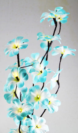 1 Set of 50cm H 20 LED Blue Frangipani Tree Branch Stem Fairy Light Wedding Event Party Function Table Vase Centrepiece Tropical Decoration Kings Warehouse 