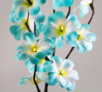 1 Set of 50cm H 20 LED Blue Frangipani Tree Branch Stem Fairy Light Wedding Event Party Function Table Vase Centrepiece Tropical Decoration Kings Warehouse 