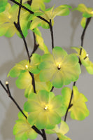 1 Set of 50cm H 20 LED Green Frangipani Tree Branch Stem Fairy Light Wedding Event Party Function Table Vase Centrepiece Tropical Decoration Kings Warehouse 