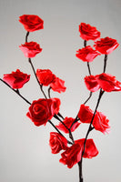 1 Set of 50cm H 20 LED Red Rose Tree Branch Stem Fairy Light Wedding Event Party Function Table Vase Centrepiece Decoration Kings Warehouse 