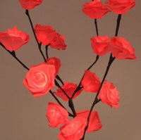 1 Set of 50cm H 20 LED Red Rose Tree Branch Stem Fairy Light Wedding Event Party Function Table Vase Centrepiece Decoration Kings Warehouse 