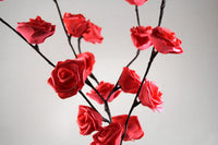 1 Set of 50cm H 20 LED Red Rose Tree Branch Stem Fairy Light Wedding Event Party Function Table Vase Centrepiece Decoration Kings Warehouse 