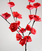 1 Set of 50cm H 20 LED Red Rose Tree Branch Stem Fairy Light Wedding Event Party Function Table Vase Centrepiece Decoration Kings Warehouse 