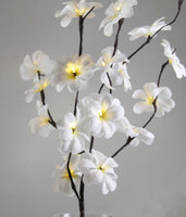 1 Set of 50cm H 20 LED White Frangipani Tree Branch Stem Fairy Light Wedding Event Party Function Table Vase Centrepiece Decoration Kings Warehouse 