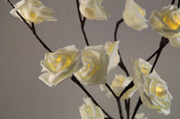 1 Set of 50cm H 20 LED White Rose Tree Branch Stem Fairy Light Wedding Event Party Function Table Vase Centrepiece Decoration Kings Warehouse 