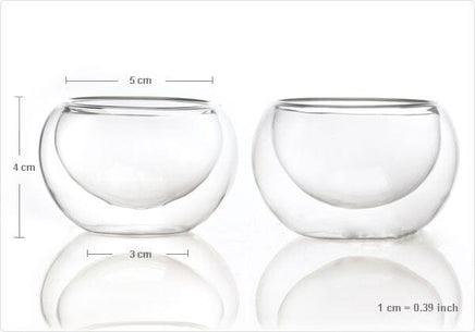 1 Set of Gongfu Chinese Ceremony Tea Set - 6 Glass cups with Infuser and Tealight Candle Pot Warmer Food & Beverage Kings Warehouse 