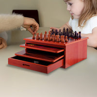 10 in 1 Wooden Chess Board Games Slide Out Checkers House Unit Set Gift & Novelty Kings Warehouse 