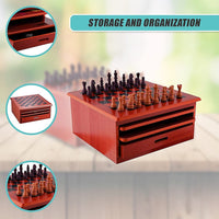 10 in 1 Wooden Chess Board Games Slide Out Checkers House Unit Set Gift & Novelty Kings Warehouse 