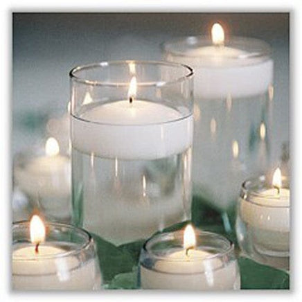 10 Pack of 8cm Ivory Wax Floating Candles - wedding party home event decoration Kings Warehouse 