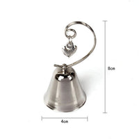 10 Pack of Silver Wedding Kissing Bell Name Card Stand Holder with Heart in Ring Bomboniere Favour Gift Kings Warehouse 