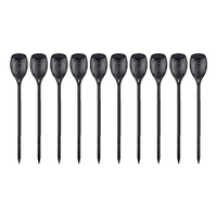 10 Pack Solar Torch Lights 96 LED Flickering Lighting Dancing Flame Garden Lamp