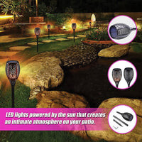 10 Pack Solar Torch Lights 96 LED Flickering Lighting Dancing Flame Garden Lamp Home & Garden Kings Warehouse 