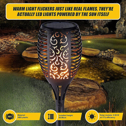 10 Pack Solar Torch Lights 96 LED Flickering Lighting Dancing Flame Garden Lamp Home & Garden Kings Warehouse 