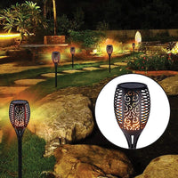 10 Pack Solar Torch Lights 96 LED Flickering Lighting Dancing Flame Garden Lamp Home & Garden Kings Warehouse 