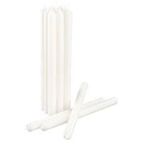 10 pack white wax 20cm taper church house vigil candleabra candle 2CM WIDE Kings Warehouse 