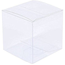 10 Piece Pack -PVC Clear See Through Plastic 15cm Square Cube Box - Large Bomboniere Product Exhibition Gift Kings Warehouse 