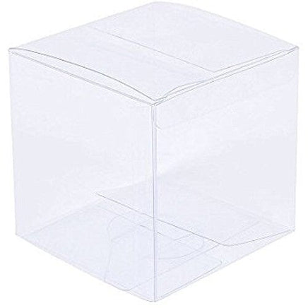10 Piece Pack -PVC Clear See Through Plastic 15cm Square Cube Box - Large Bomboniere Product Exhibition Gift Kings Warehouse 